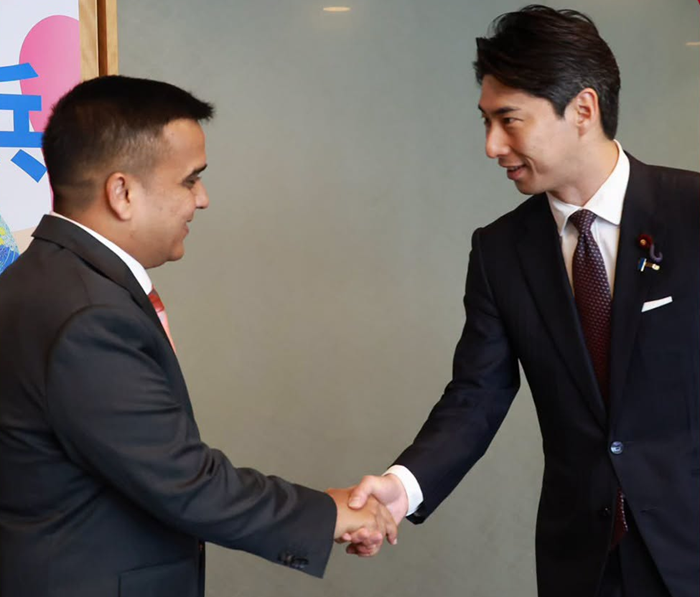 Gujarat Dy CM interacts with Foreign Minister, Japan